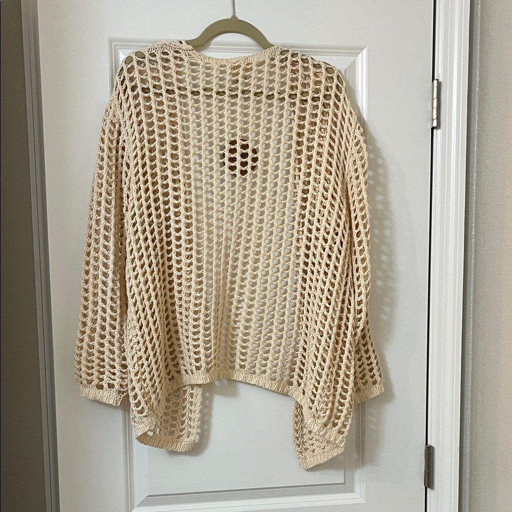 BiBi Beige Open-Knit Cardigan - Picture 8 of 8